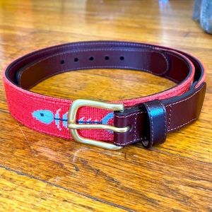 Needlepoint Orange Fish Belt BRAND NEW